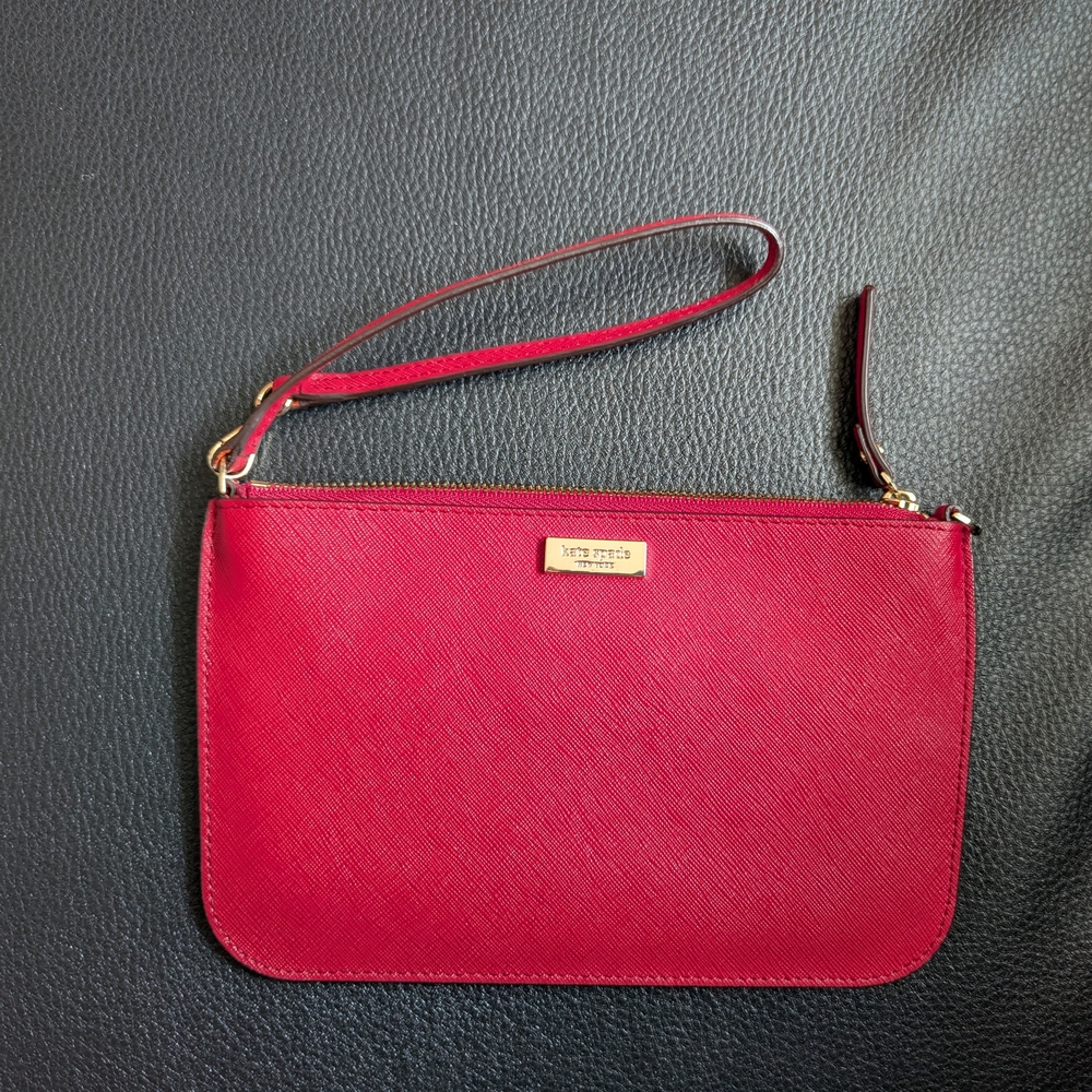 Kate Spade Red Leather Wristlet